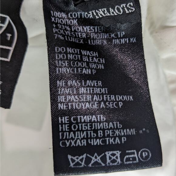 Haider Ackermann Short Sleeve Buttons Down Shirt White Women's Size 40 US Medium - Picture 15 of 15